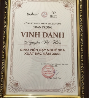 GIÁO VIÊN DẠY NGHỀ SPA XUẤT SẮC NHẤT NĂM 2023